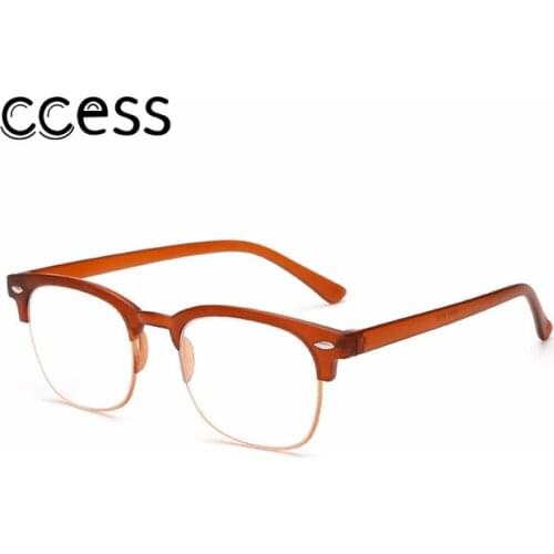 2020 TR90 Reading Glasses Men Women Retro Half Frame Classic Ultralight Presbyopia Eyeglasses Prescription Glasses +1.0~4.0
