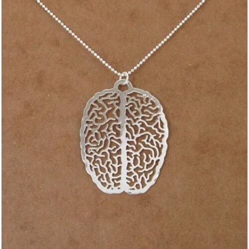 Brain cell "Little Extra Brain" Necklace - psychology gift - biology graduation gift