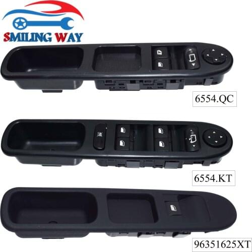 Master Power Window Control Switch Lifter LHD RHD For Peugeot 207 307 CC SW & Citroen C3 Picasso OE: 6554.QC 6554.KT 96351625XT