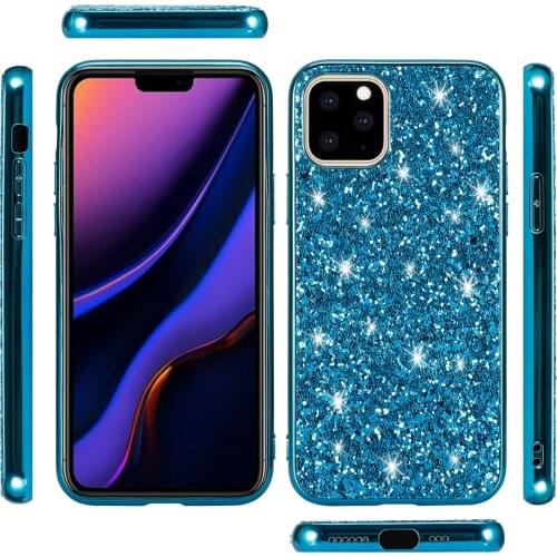 Suitable for Iphone11/12romax Mini 7/8plus Flash Powder Sequin Electroplating Case for Iphone XSmax XR XS X Protective Cover