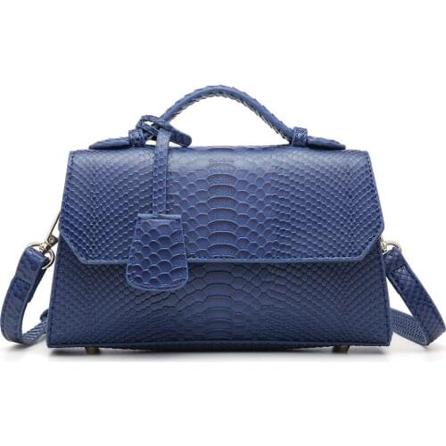 Fashion Blue Ostrich Python Clutch Ladies Bag Snake Pattern Leather Bags Women Hand Bag Girl Ostrich Bag for Party