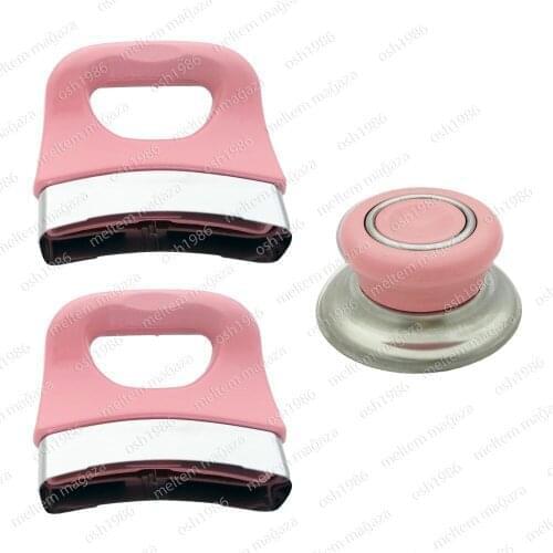 Universal Replacement Cookware Kitchen Accessory Knob Screw Handle Pan Hand Grip Handle Cover 1 SET Pink HT-TT0001-4