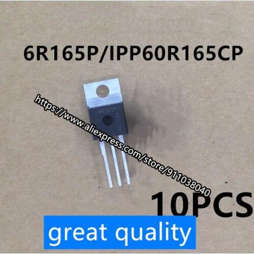 10pcs/lot 6R165P IPP60R165CP new original field effect tube 650V21A iron head
