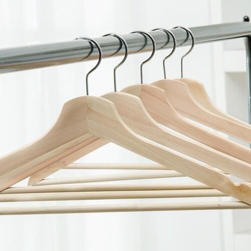 Sainwin 10pcs/lot Solid Clothes Hangers/Non-Slip And Traceless Hangers/Thickening Solid Wood Hangers