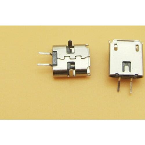 100pcs/lot New model 2-pin Tablet PC PAD Charge Socket Mini Micro USB Jack Connector DIP feet 2pin DIP pcb
