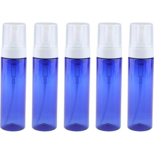 12pcs 5oz 150ml Clear White Blue Plastic Foam Pump Bottles with White Foamer Pumps Soap foaming bottle