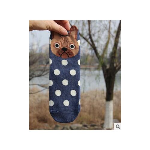 120pairs/lot fedex fast fashion woman dot dog socks lady casual autumn winter cotton dog socks free size