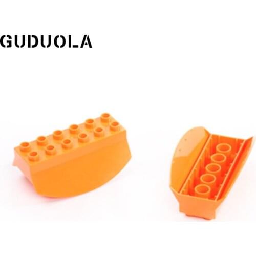 3pcs/lot Duplo Balls Slide in Tube Seesaw Parts Education Building Blocks Puzzle Toys Balls slideway Accessories for Kids Gif