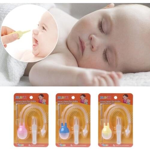 3pcs Baby Care Set Newborn Safety Nose Cleaner Kids Vacuum Suction Nasal Aspirator Set Infants Flu Protections Accessories E06F
