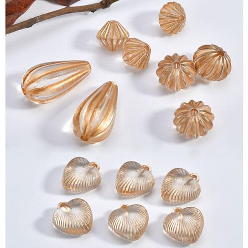 30pcs/lot handmade beads round/heart shape resin materials Earrings/necklace charms diy jewelry accessory