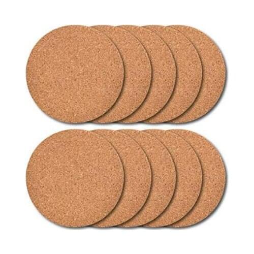 50pcs Natural Cork Coaster Heat Resistant Cup Mat Coffee Tea Drink placemat Tableware Kitchen Decoration