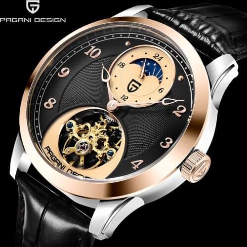PAGANI DESIGN Fashion Men Mechanical Watch Luxury Sports Watch Mans Leather Strap Tourbillon Automatic Clock Waterproof 2020 New