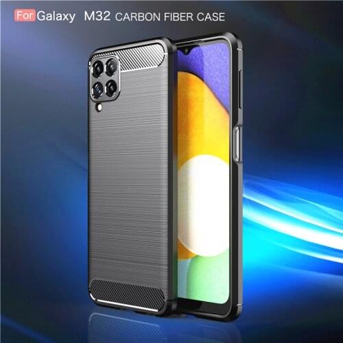 For Samsung Galaxy M32 Case Carbon Fiber Armor Hard Phone Bumper Cover For Samsung Galaxy M32 Case for Samsung Galaxy M32 India