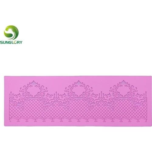 Flower Silicone Lace Mat Border Decoration Sugar Cake Lace Mold Cupcake Fondant Mold Gum Paste Baking Tools Wedding Decoration
