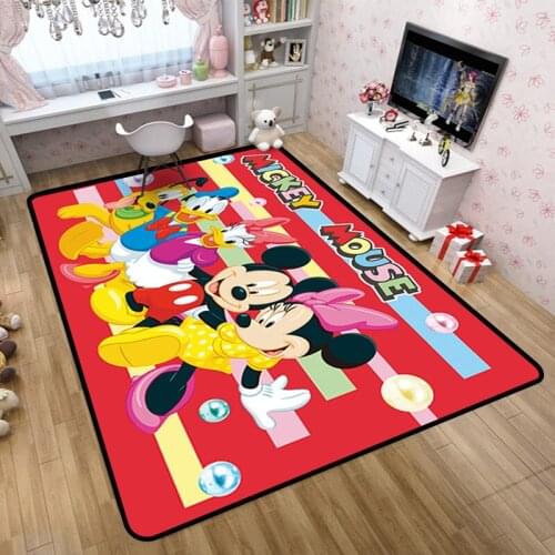 Disney Mickey Minnie Play Mat Bedroom Rugs Kids Room DecorativePastoral Carpets for Living Room Wedding Aisle Runner
