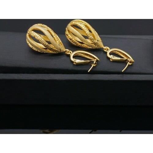 Classical Large Drop Earrings Bride Teardrop Shape Earrings for Women stainless steel Dangle Wedding Earring Jewelry