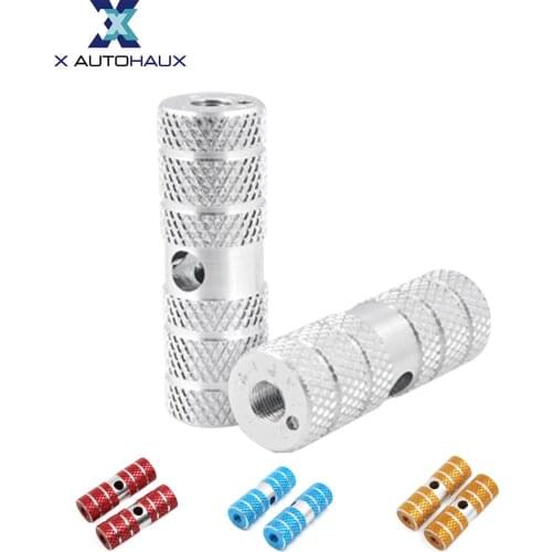 X Autohaux Bicycle Foot Pegs Aluminum Alloy Cylinder for BMX MTB 9mm Axle Bike Rear Foot Peg Footrests Bicycle Pedal Replacement