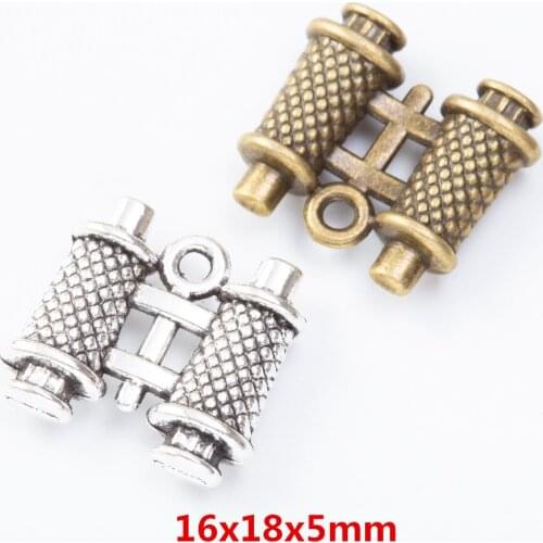 20 pieces of retro metal zinc alloy telescope pendant for DIY handmade jewelry necklace making 7377