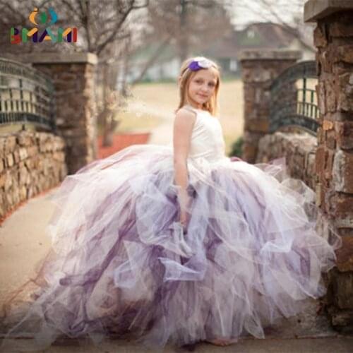 2020 New Tutu Black Baby Bridesmaid Flower Girl Wedding Dress Tulle Fluffy Ball Gown USA Birthday Evening Prom Cloth Party Dress
