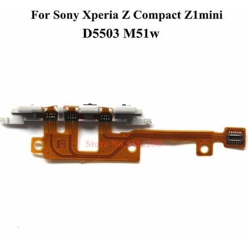 Original Power ON OFF Volume Side Button For Sony Xperia Z Compact Z1mini D5503 M5 Power switch Volume Side Key Flex cable
