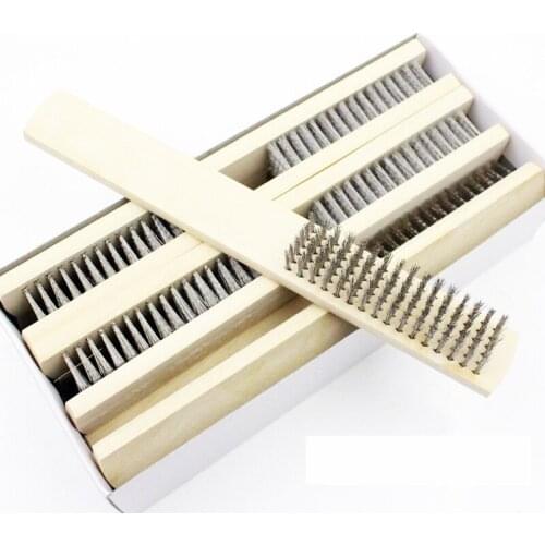 Metal Brush Rust Remover For Kitchen Convenience Practical Pot Cleaner Goods Useful Household Accessories Wooden Tools Gadgets