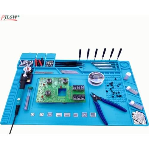 Silicone Heat Insulation Working mat Soldering Station Phone Computer Repair Mat Magnetic Heat-resistant BGA Soldering Repair