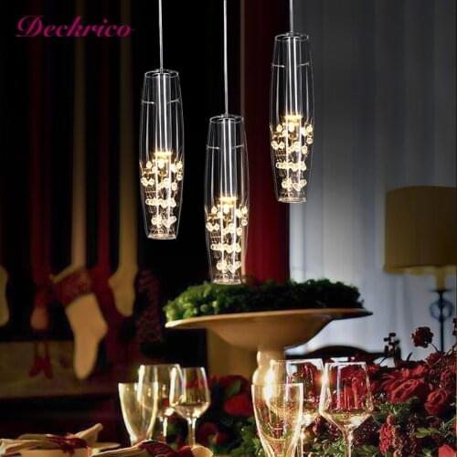 Modern Nordic Style Chandelier Decorative Led Ceiling Lamps Glass Pendant Lights Hanging Lights Fixtures For Living Room