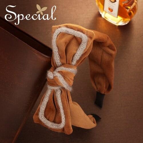 SPECIAL headband hair accessories headdress headband handmade non-slip elastic bow oil painting warm winter 2021 new wave S2242