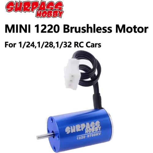 Surpass Hobby 1220 8600KV 8200KV 7200KV Waterproof Brushless Motor for Kyosho MINI-Z Racer Buggy Monster 1/24 1/28 1/32 RC Car