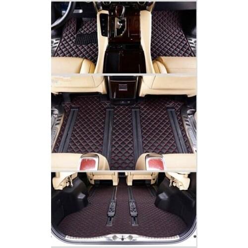 High quality! Custom full set car floor mats + trunk mat for Toyota Alphard 7 8 seats 2020-2002 waterproof durable car carpets