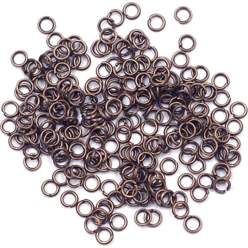 1000Pcs Copper Tone Open Jump Rings Charms Jewelry Fashion DIY Findings 3x0.5mm