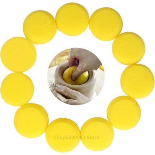 12 Pieces/set Round Sponge Soft Water-absorbent Pottery Sculpture Modeling Moisturizing Sponge Coloring Clean Pottery Tools