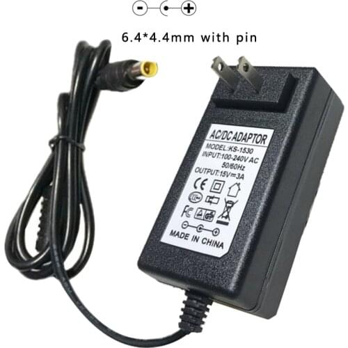 15V 3A 6.4*4.4mm AC/DC with pin Adapter For Sony SRS-X55 SRS-BTX500 SRS-XB3 Portable Bluetooth Speaker Power Supply