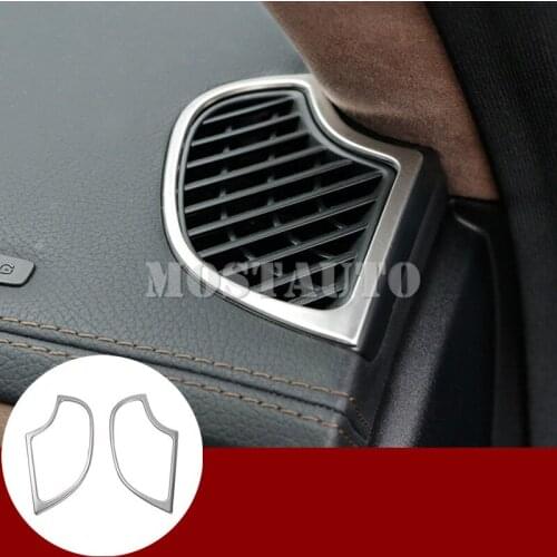 For Benz S Class W222 Stainless Dashboard Air Vent Outlet Trim Cover 2014-2018 2pcs Car Accessories Interior Car Decor Car Trim