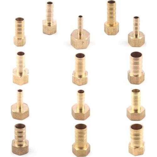 2pcs/lot 1/8" 2/8" 3/8" Female 4~16mm Brass Pagoda Connectors Gas Pipe Adapter Copper Joint Irrigation Water Hose Pipe Connector