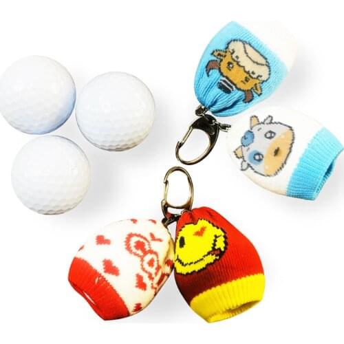 2 Pcs Small Golf Ball Bag Knit Mini Cute Portable Holder Storage 1 Balls Golf Waist Storage Pouch Outdoor Sports Accessories