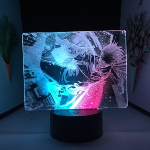 Manga Jujutsu Kaisen 3D LED Lam Acrylic Light Guide Plate Home Bedroom Table Decoration Night Light for Festival Birthday Gifts