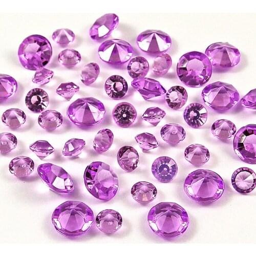 500pcs 10mm Cone Round Acrylic Rhinestone Crystal Confetti Beads Wedding Party Decorations Accessories Table Scatters Ornament