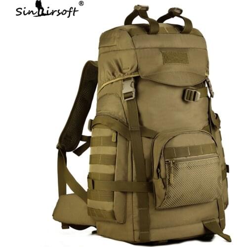 60L Molle High capacity Nylon Tactical Backpack Military Rucksacks Camouflage Camping Hunting Sport Bag LY2023