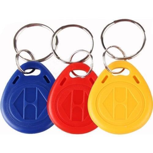 10pcs EM4305 T5577 125khz Copy Rewritable Writable Rewrite keyfobs RFID Tag Key Ring Card Proximity Token Badge Duplicate