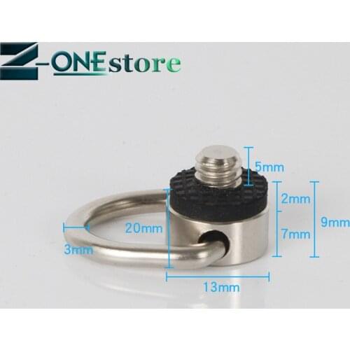 C ring with rubber pad 1/4 camera screw fast gunner SLR shoulder strap screw stainless steel ring quick release plate screw