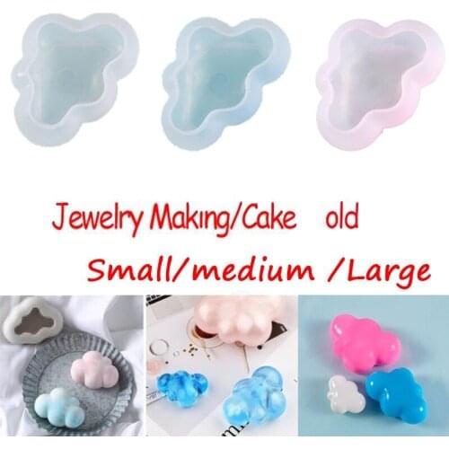 1PC Clouds Shape Candle Mold Silicone Molds Cute Jewelry Soap Making Mold Handcraft Ornaments Making Tool DIY Soap Mold