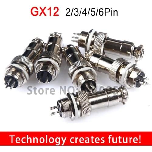 GX12 Aviation Circular Connector 2 Pin 3pin 4pin 5pin 6pin 7pin Male Plug& Female Socket 12mm DF12 M12