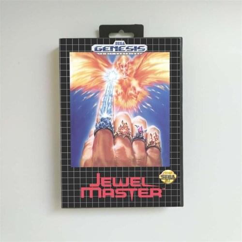 Jewel Master - USA Cover With Retail Box 16 Bit MD Game Card for Sega Megadrive Genesis Video Game Console