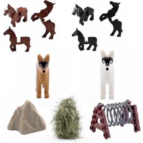Creactor Military Animals Dogs War Horse Serise Toys For Children Accessories DIY Models Bricks Militarys Compatible Building