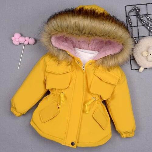 Toddler denim jacket plus velvet warm kids children winter clothes girls cotton clothes clothes baby thick cotton coat