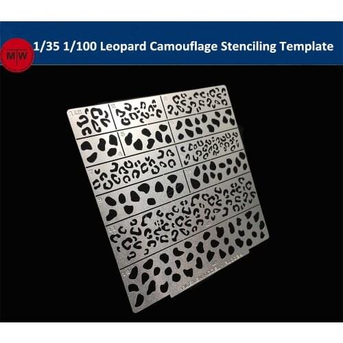 1/35 1/100 Scale Leopard Camouflage Stenciling Template Leakage Spray Plate Tool for Gundam Military Model Kits AJ0034