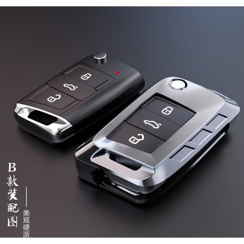 New Alloy Key Cover Case For Volkswagen for VW TIGUAN Golf for Skoda Octavia Car Shell Key Protection Accessorise