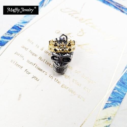 Pendant Skull Crown King 925 Sterling Silver Fit Necklace 2021 New Fine Jewelry Accessories Mystical Cool Gift For Men & Woman