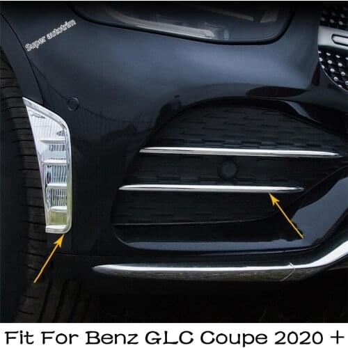 Front Fog Lights Eyebrow / Air Intake Scoop Hood Vent Front Hood Vent Cover Trim Fit For Mercedes-Benz GLC Coupe 2020 2021